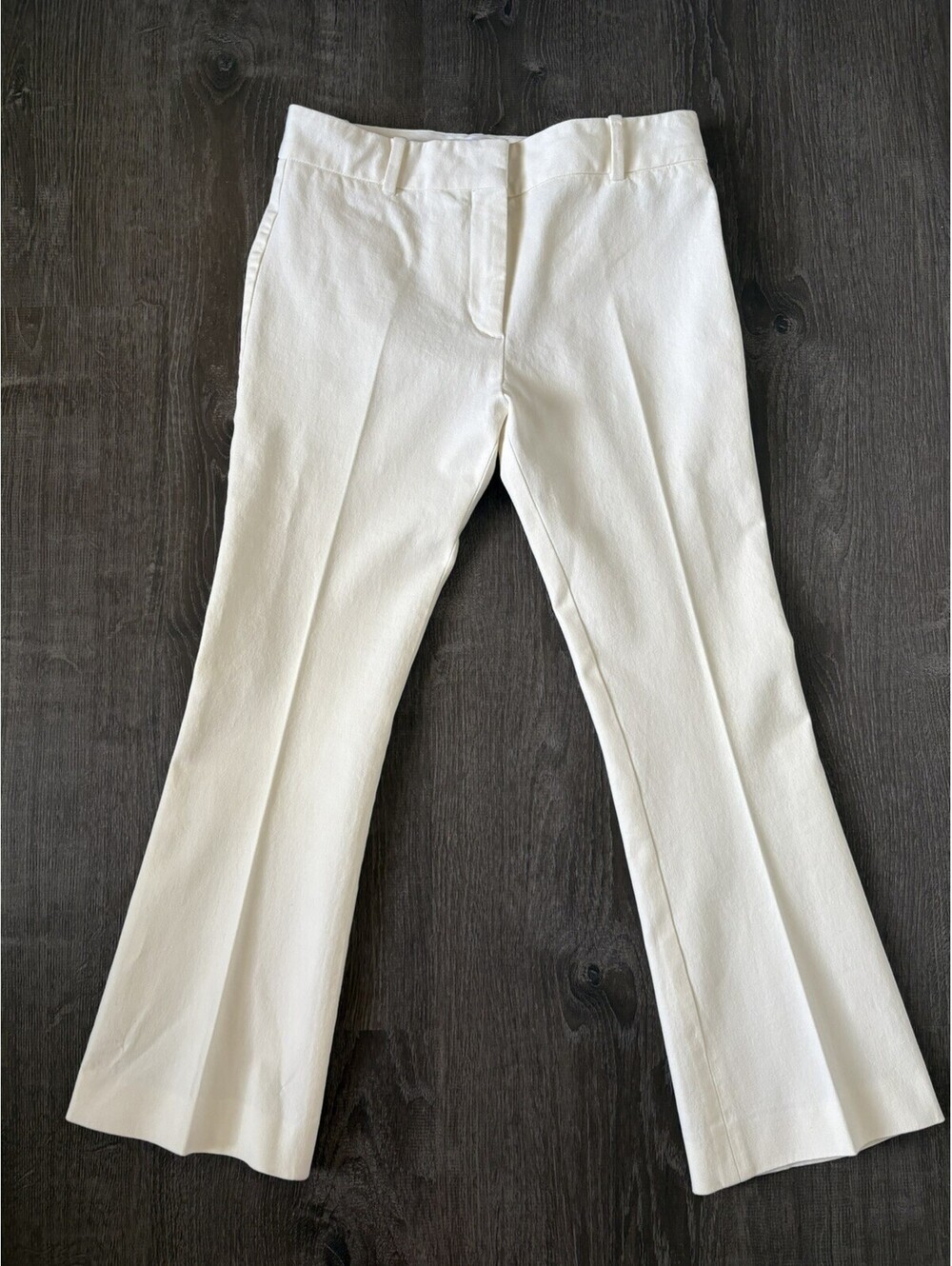 Frame Denim Jeans Women Size 4 Le Crop Mini Boot Stretch Ivory Coastal Preppy